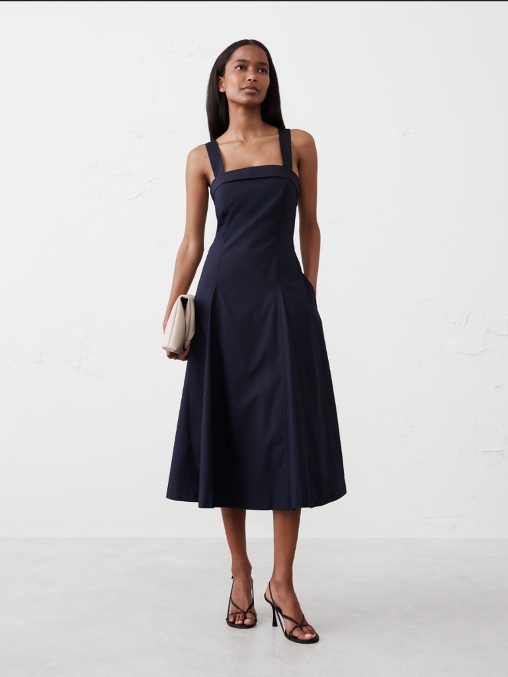 Banana republic factory linen blend midi dress